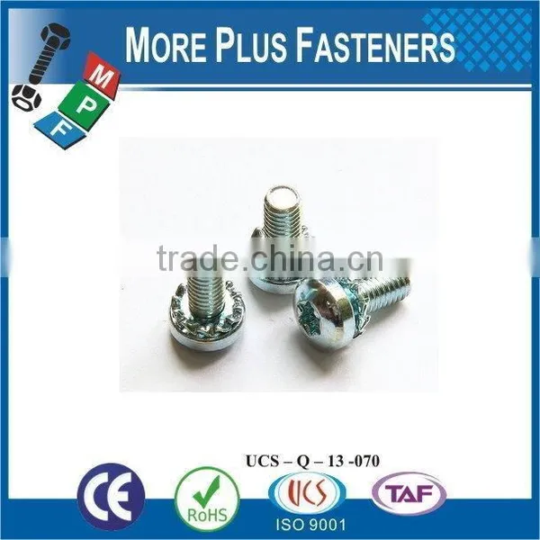 Taiwan JIS B1187 M3 M12 M3-0.5 x 8mm Phillips Pan Head Grade A2-70 Stainless Steel Split Lock Washer SEMS Machine Screw photo-6
