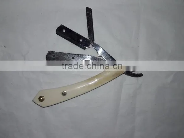 Single Blade Stainless Steel Metal Shaving Razor With Bone Handle photo-3