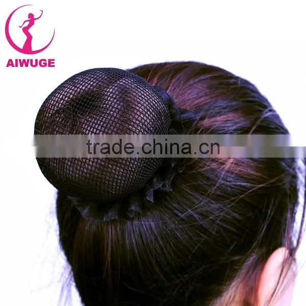 Girls Solid Black Hair Clip Snood Net Decorative Headwear Ballet Dance Hairnet For Bun photo-2