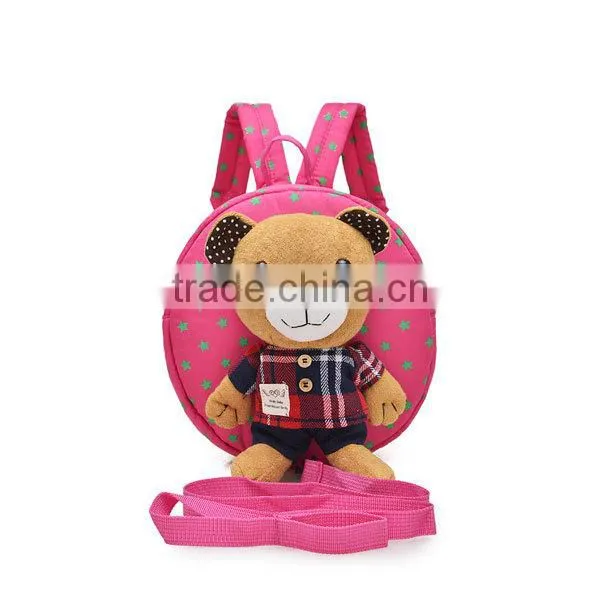 Cartoon Plush Children Girl School Bag With Safe Harness photo-4