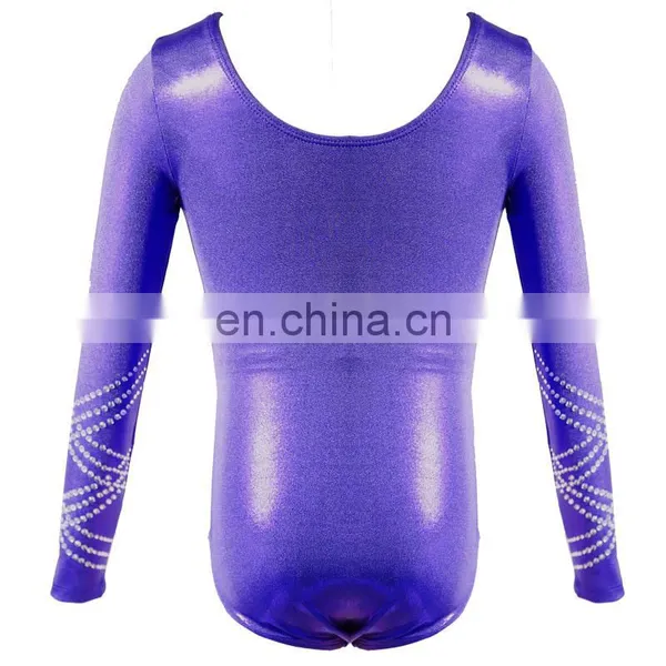 NT16097 Long Sleeve Rhinestones Leotards for Girls. Gymnastics Leotards. Costumes Dress for Girls photo-3
