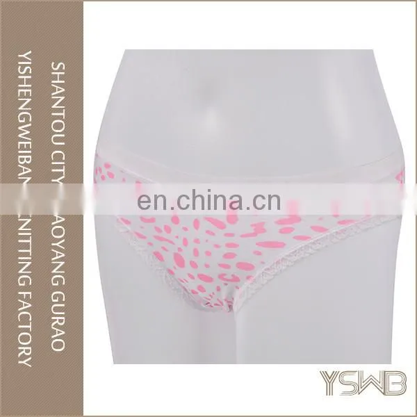 Cotton Breathable Pink Low Waist Girls Panty Cheap Wholesale Women Underwear