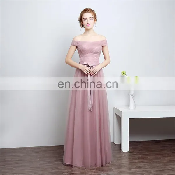 HS1613 Vintage A Line Long Cheap 2017 Wedding Prom Bridesmaid Dress photo-4