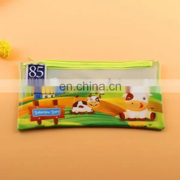 Hot Sale Cute Coloring Printing Pvc Zipper Bag for Pencil/pen Packing PVC Plastic Bag With Zipper photo-2