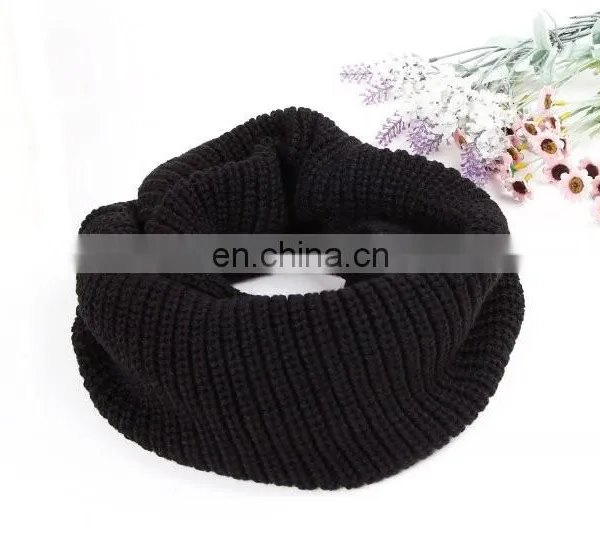 2018 Colors Knitting Loop Winter Scarf Infinity photo-2