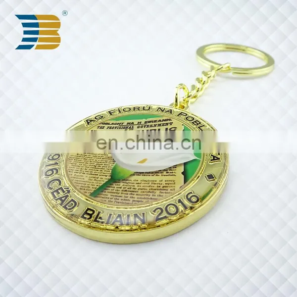 Promotion Enamel or Print Custom Metal Key Chain photo-3