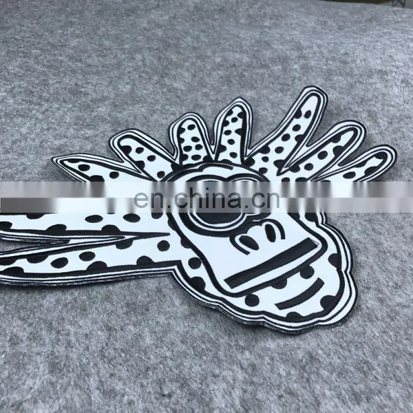 Professional Custom Badge Type Embrodiery Badge/twill Fabric Iron Embroidery Patch photo-3