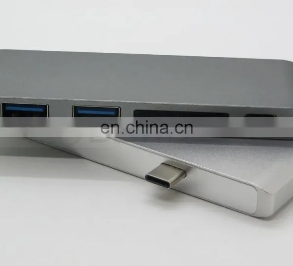 Aluminium 5 in 1 USB 3.0 Type C Hub for Macbook photo-3