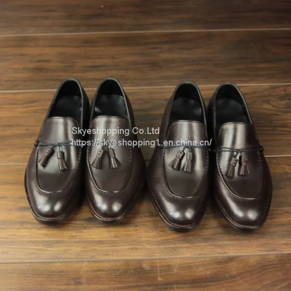 Mens Handmade Goodyear Slip on Shoes Full Genuine Leather Made Loafers