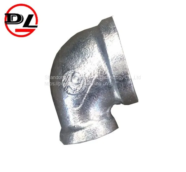 Malleable Iron Pipe Fittings 90 Degree Galvanized Reducing Elbow