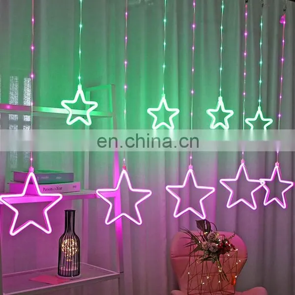 Led String Star Night Decor Neon Light Wall Lights Indoor for Christmas Decoration Wedding Decorative Holiday Lighting photo-4
