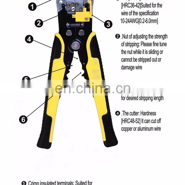 High Class Multifunctional Automatic Stripping Pliers Cable Wire Stripping, Cutting and Crimping Pliers photo-5