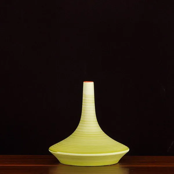 Nordic Modern Simple Hand Made Large Green Ceramic Flower Vase For Shopping Mall Decor photo-2