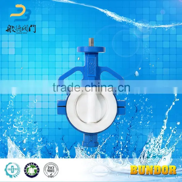 High Performance Acid Resistant DN300 Ptfe Seat Pneumatic Wafer Type Price Butterfly Valve photo-4