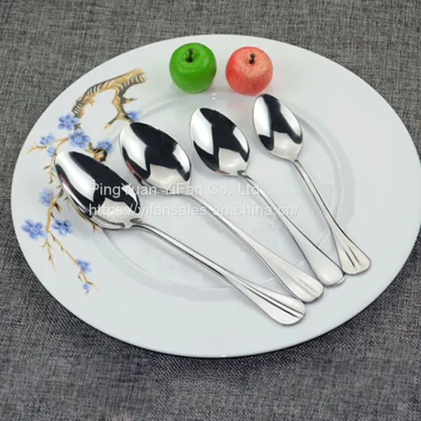 Soup Spoons Round Stainless Steel Bouillon Spoons photo-2