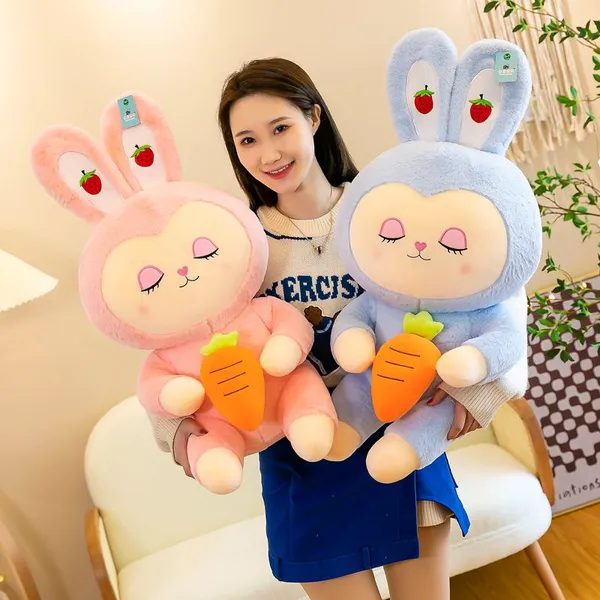 Creative New Strawberry Radish Rabbit Plush Toy Rabbit Doll Birthday Gift photo-5