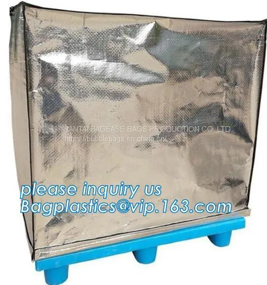 Aluminum Foil Bubble Insulation Material Vapour Barrier Pallet Cover, Thermal Insulated Pallet Blankets, photo-4