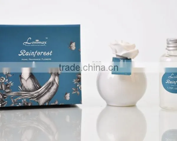 50ml Home Fragrance Aroma Reed Diffuser With Clay Flower and Ceramic Bottle SA-0021 photo-2