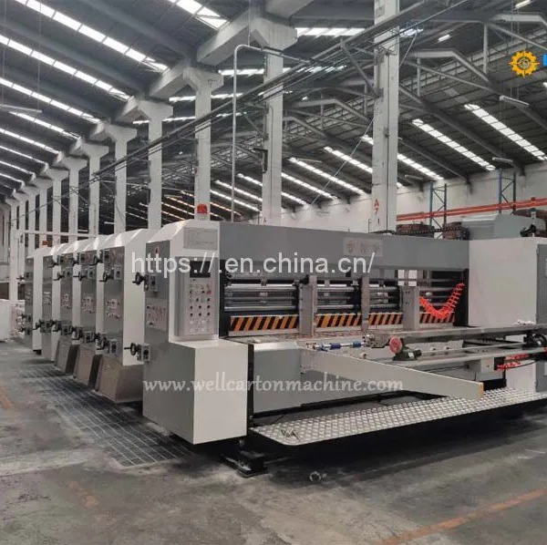 Automtic ink flexo printer slotter die cutter with stacker machine