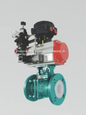 Pneumatic Fluorine Lined Ball Valve