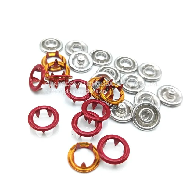 9.2mm Dyed Ring Prong Snap Button for Clothes photo-4
