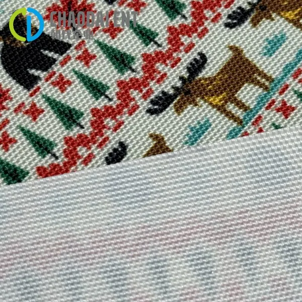 Fancy 1000D Oxford Eco-friendly PU Coated Printed GRS 100%RPET Recycled Polyester Fabric for Luggage Bags photo-4
