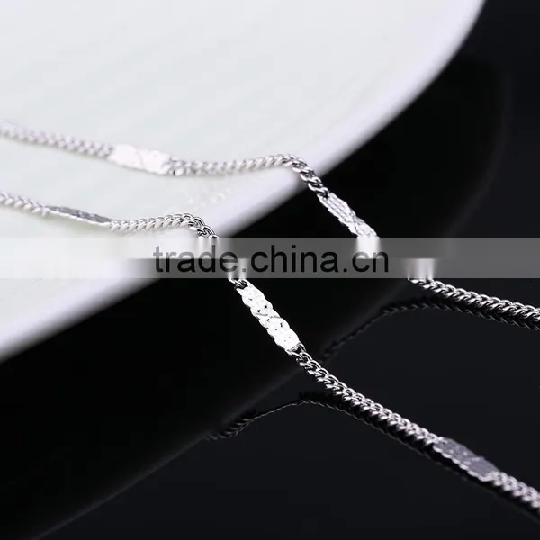 Fashion Jewelry Rhodium Plated Cheap Mesh Chain Necklace photo-3
