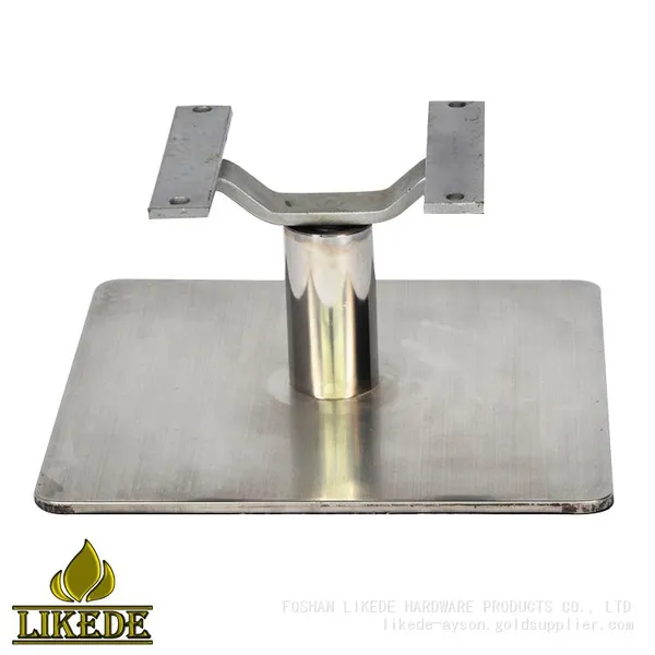 Stainless Steel Swivel Square Chair Base Rectangular Chair Base for Laundry Warehouse Farmhouse Applications