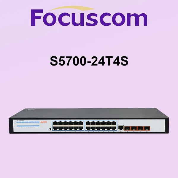 Managed L2 Gigabit Ethernet Switch, 24-Port 1G Base-T Access Switch With 4G SFP Uplinks Network Switch Focuscom S5700-24T4S photo-2