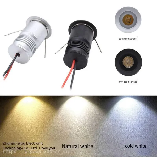 Feipu Deep-hidden Anti-glare Led Mini Downlight Pntd-2w-a30, Chinese-style Minimalist Sand-black Recessed Ceiling Light photo-5