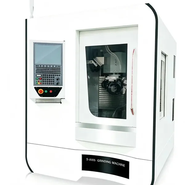 Máquina rectificadora de herramientas CNC de cinco ejes para fabricar brocas y herramientas de fresado.