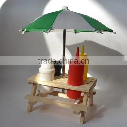 Mini Wooden condiment set