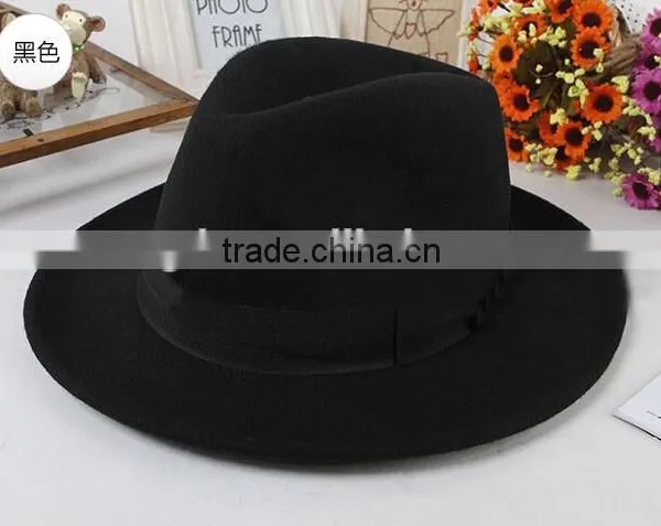 Wholesale Sakkas Grant Western Style Short Brim Wool Fedora Hat Fashionable Europen Vintage Style Mens Wool Felt Fedora Hat photo-4