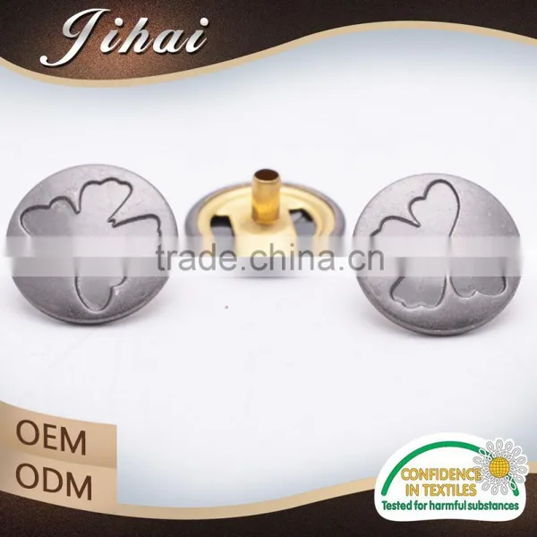 New Fashion Accessories Embossed Logo Metal Custom Clothing Snap Buttons photo-5