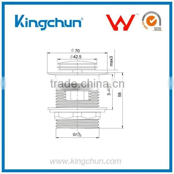 Watermark China Sanitary Ware Chrome Polished Bathtub Waste Pop Up With Overflow(K260) photo-2