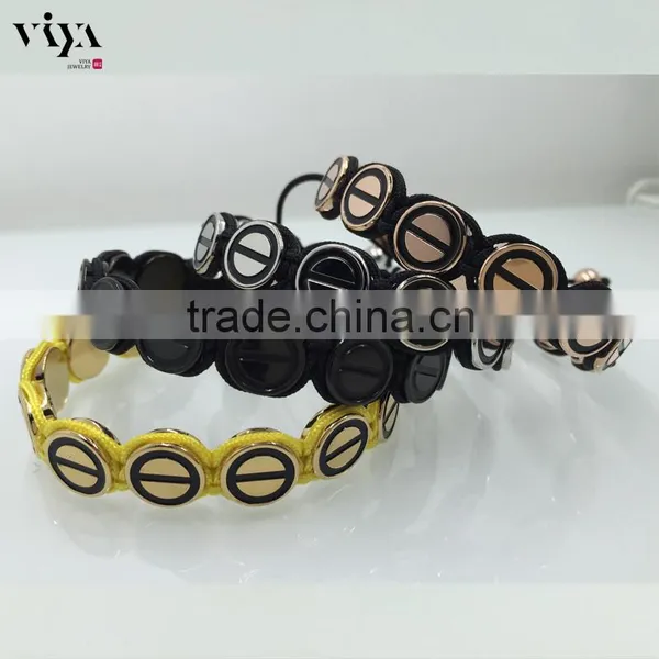 Rose Gold Plating Satinless Steel Beads Bracelet Colorful Chinese Knot Bangle Mens Bracelet photo-6