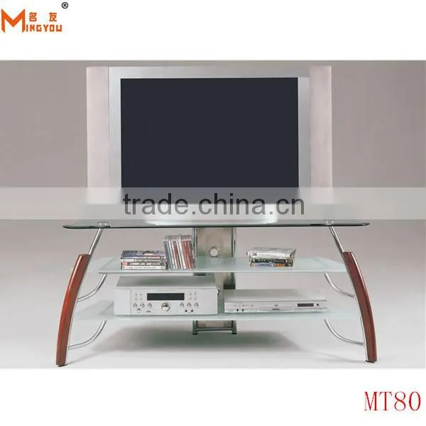 Classic Clear Tempered Glass TV Stand