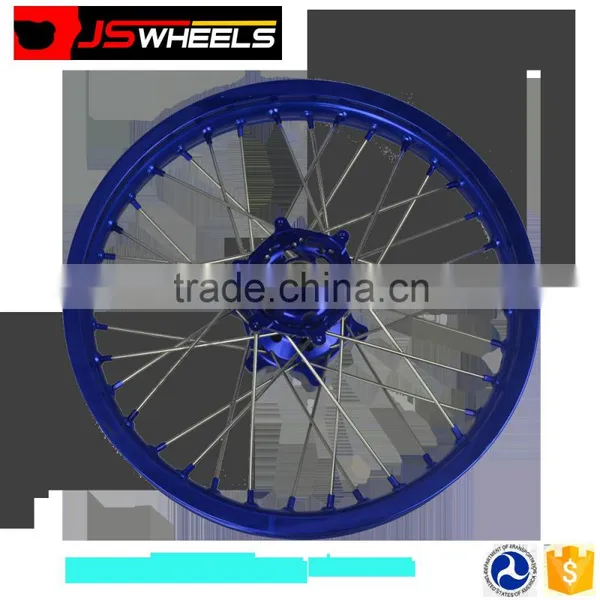 China YZ 450 F YZ250 Alloy Blue Color Motorcycle Spoke Wheel photo-3