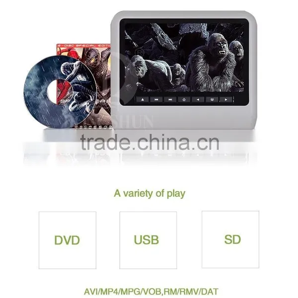 Hot Selling Car Monitor With 9 Inch Screen ,Car Headrest DVD Without Pillow photo-4