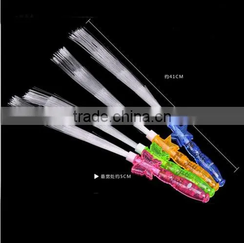 Adult Kids Fashion LED Fiber Stick Flashing Lights up Glow Sticks Party Concert Xmas Halloween photo-2