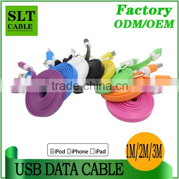 SLT Customized Colorful Flat Double Sided USB Cable for Iphone Custom Usb Cable photo-3