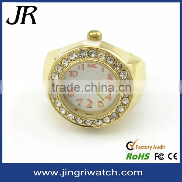 High Quality Quartz Stainless Finger Ring Watch Ladies Cross Watches