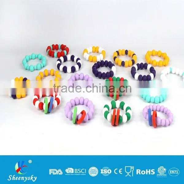 Wholesale Fashion Personalised Food Grade Soft Silicone Bead Bracelet photo-3