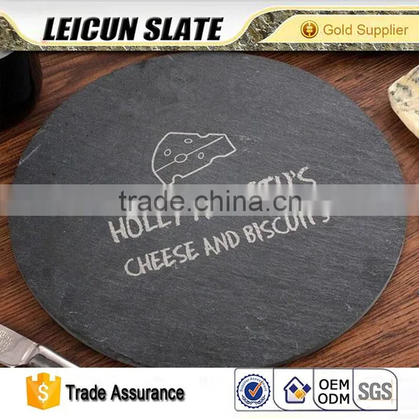 2016 Hot Sale Logistics Engineering Professional Black Slate Dinner Plates
