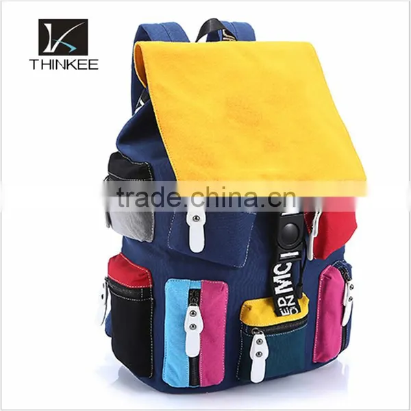 Fashion Design Canvas Sports Backpack/teenagers Fashion Sports Backpack Bag photo-4