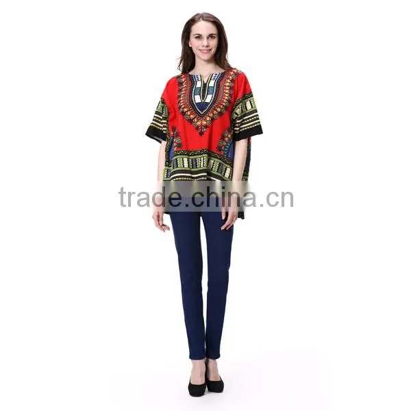 100% Cotton Ladies Custom Dashiki Shirt Wholesale China Quality Choice Most Popular photo-3