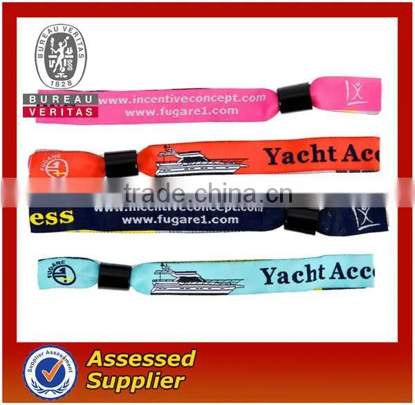 le Cheap Custom Festival Woven Fabric Wristband for Events