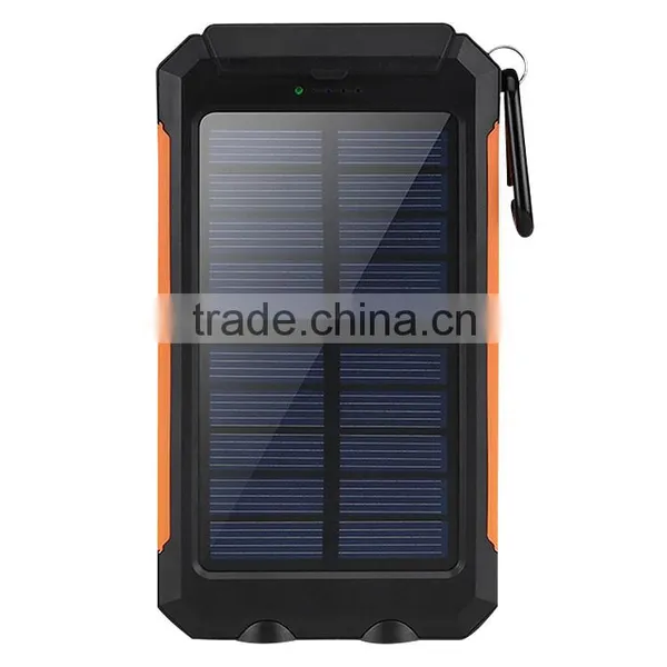 New Products 2016 8000mah Mobile Solar Charger Waterproof Power Bank With Compass photo-2