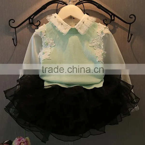 2016 Fashion Low Price Flower Low MOQ European Style Baby Hand Made Sweaters photo-6