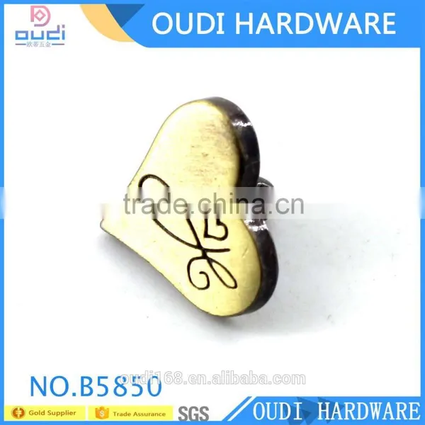 Heart Shape Custom Logo Garment Accessories Shank Press Button photo-3